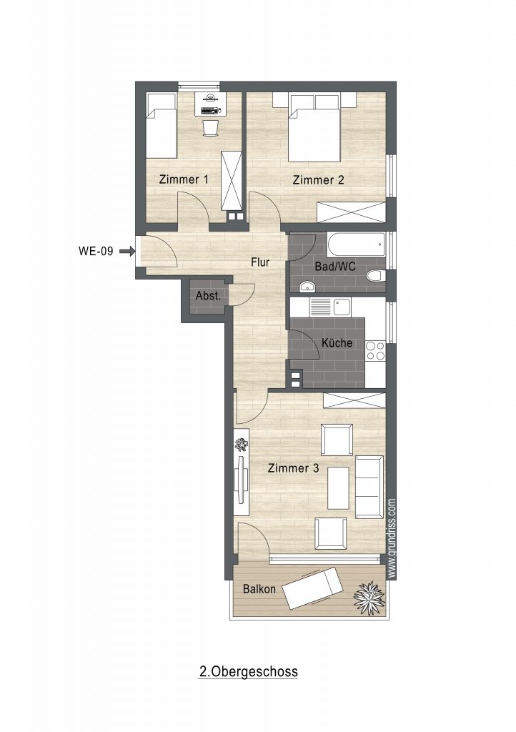 Schöne 3 Zimmer  ETW mit Balkon in Lüdenscheid-Wehberg!!